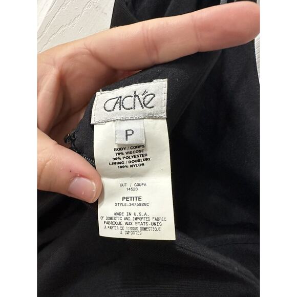 Cache Mini Bodycon Strapless Black Cocktail Dress Size Petite - Picture 5 of 6